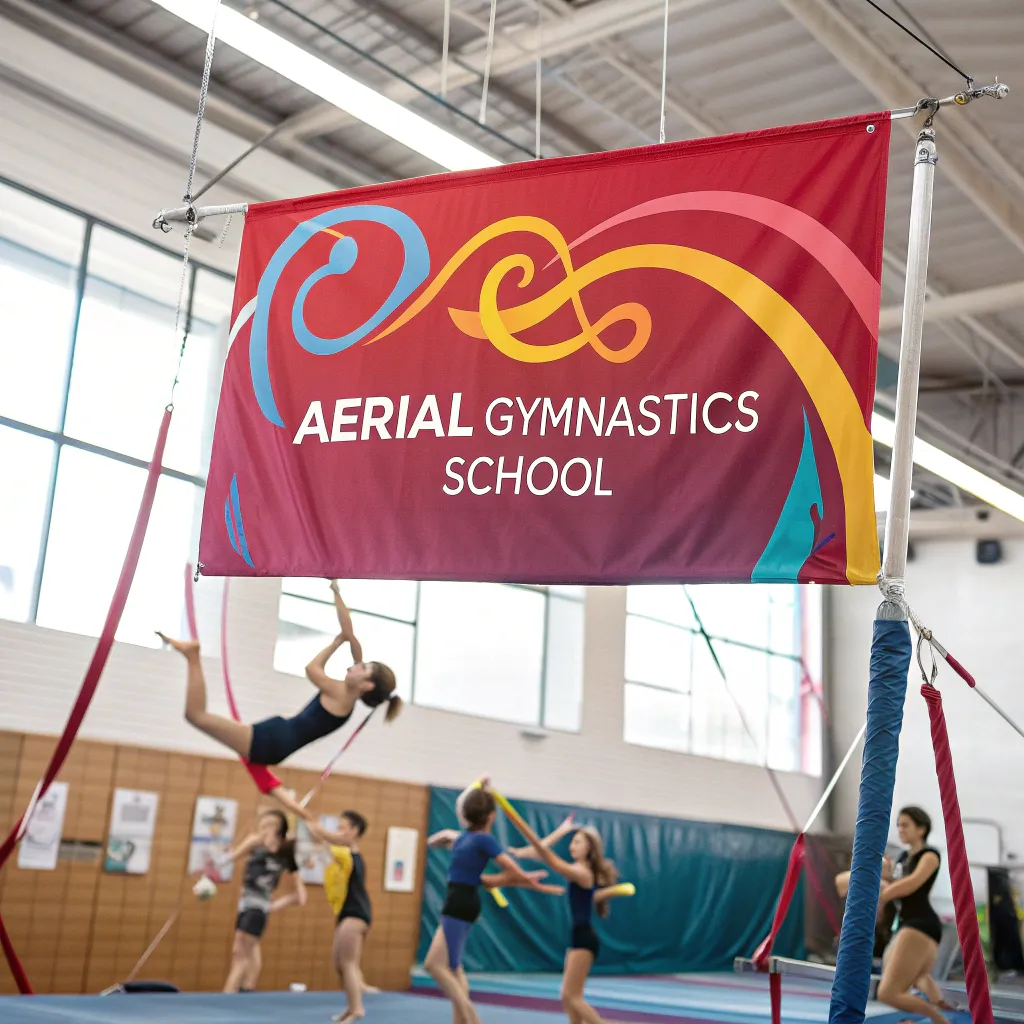 Aerial Gymnastics School Banner